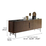 ラグジュアリーな大理石&ステンレスキャビネット ─ モダンなデザインで魅力的なリビングに! fmsjj-4216