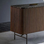 ラグジュアリーな大理石&ステンレスキャビネット ─ モダンなデザインで魅力的なリビングに! fmsjj-4216