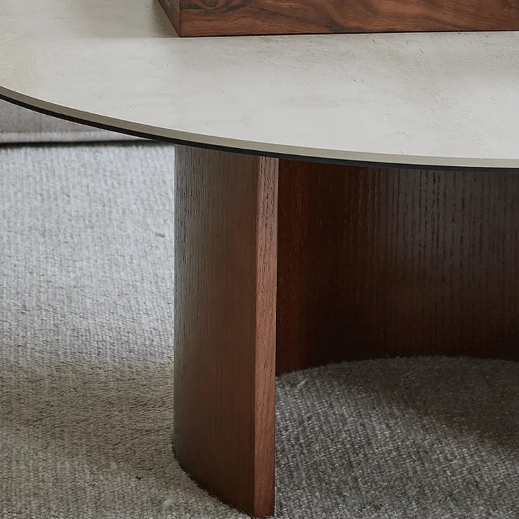 ラグジュアリーなリビングに最適!セラミックガラス製センターテーブル【高品質?スタイリッシュ】 fmus-4077