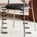 アッシュ材とラタンのモダンチェア - PUレザーとステンレスフレームの高級デザインチェア fmus-4086