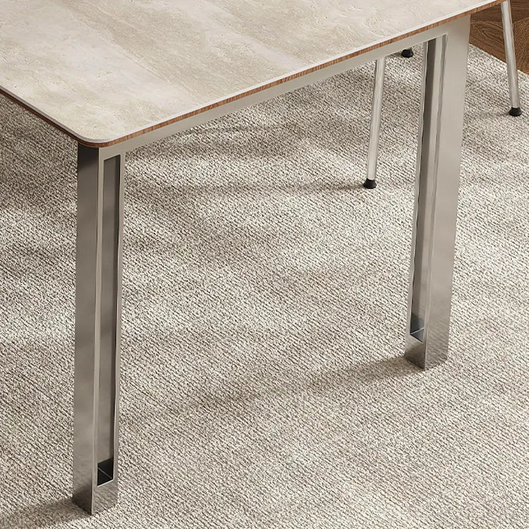 スタイリッシュなセラミック多層板ステンレステーブル:モダンなデザインで洗練された空間を演出 fmus-4087