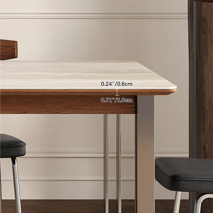 スタイリッシュなセラミック多層板ステンレステーブル:モダンなデザインで洗練された空間を演出 fmus-4087