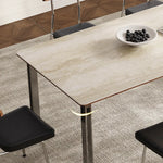 スタイリッシュなセラミック多層板ステンレステーブル:モダンなデザインで洗練された空間を演出 fmus-4087