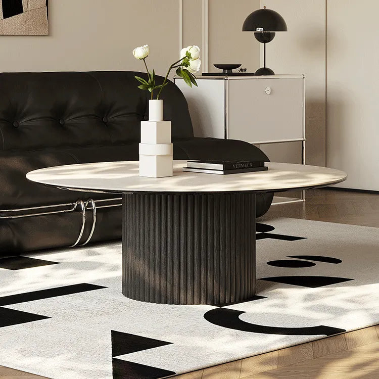 高級感漂うセラミックセンターテーブル|多層板?ガラス?アッシュ材の美しい融合 fmus-4088