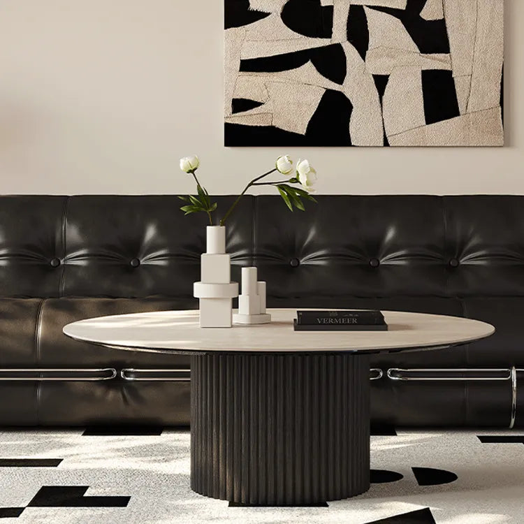 高級感漂うセラミックセンターテーブル|多層板?ガラス?アッシュ材の美しい融合 fmus-4088