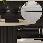 高級感漂うセラミックセンターテーブル|多層板?ガラス?アッシュ材の美しい融合 fmus-4088