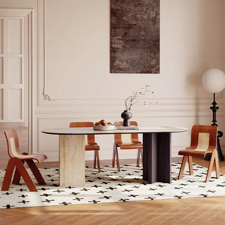 ラタン&オークチェア:エレガントなデザインで魅せるインテリアアップグレード fmus-4093