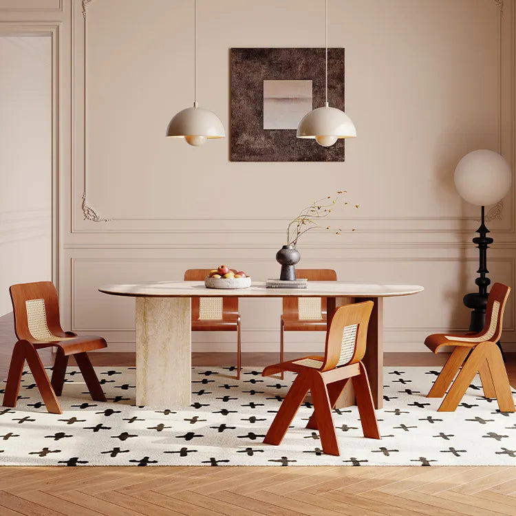 ラタン&オークチェア:エレガントなデザインで魅せるインテリアアップグレード fmus-4093