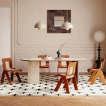 ラタン&オークチェア:エレガントなデザインで魅せるインテリアアップグレード fmus-4093