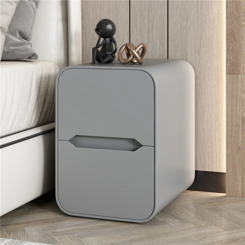 モダンなデザインのナイトテーブル | パイン材とPUレザー製 | シンプル収納で使いやすい! fmxjs-5340