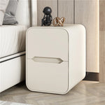 モダンなデザインのナイトテーブル | パイン材とPUレザー製 | シンプル収納で使いやすい! fmxjs-5340