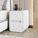 モダンなデザインのナイトテーブル | パイン材とPUレザー製 | シンプル収納で使いやすい! fmxjs-5340