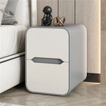 モダンなデザインのナイトテーブル | パイン材とPUレザー製 | シンプル収納で使いやすい! fmxjs-5340