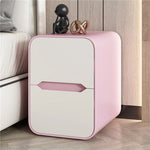 モダンなデザインのナイトテーブル | パイン材とPUレザー製 | シンプル収納で使いやすい! fmxjs-5340