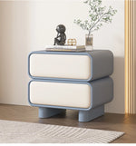 モダンパイン製ナイトテーブル - PUレザー仕上げ、スタイリッシュな収納オプション fmxjs-5343