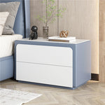 モダンナイトテーブル - パイン材・セラミック・PUレザー製、シンプルでスタイリッシュな収納家具 fmxjs-5344