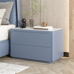 モダンナイトテーブル - パイン材・セラミック・PUレザー製、シンプルでスタイリッシュな収納家具 fmxjs-5344