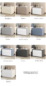 モダンナイトテーブル - パイン材・セラミック・PUレザー製、シンプルでスタイリッシュな収納家具 fmxjs-5344