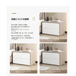 モダンナイトテーブル - パイン材・セラミック・PUレザー製、シンプルでスタイリッシュな収納家具 fmxjs-5344