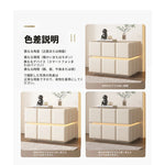 モダンナイトテーブル - パイン材×PUレザー製、スタイリッシュなデザインでお部屋をお洒落に演出! fmxjs-5345