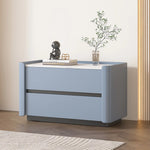 モダンパイン材ナイトテーブル|セラミック天板&PUレザー仕上げ|収納力抜群のデザイン家具 fmxjs-5346