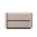 モダンパイン材ナイトテーブル|セラミック天板&PUレザー仕上げ|収納力抜群のデザイン家具 fmxjs-5346