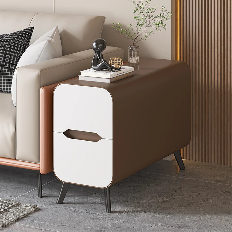 パイン材使用のモダンセンターテーブル|PUレザー仕上げのスタイリッシュなデザイン fmxjs-5347