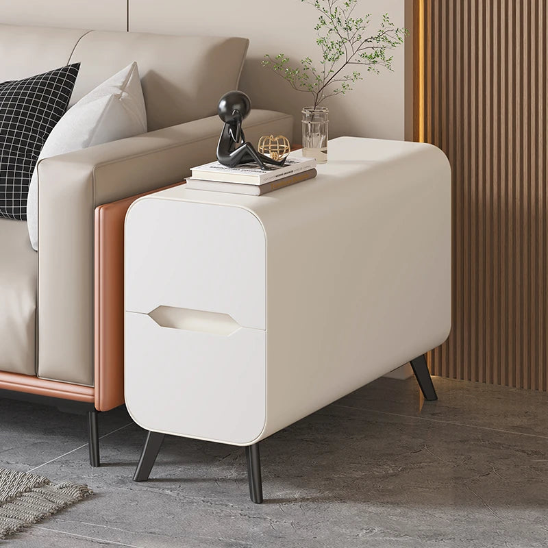 パイン材使用のモダンセンターテーブル|PUレザー仕上げのスタイリッシュなデザイン fmxjs-5347