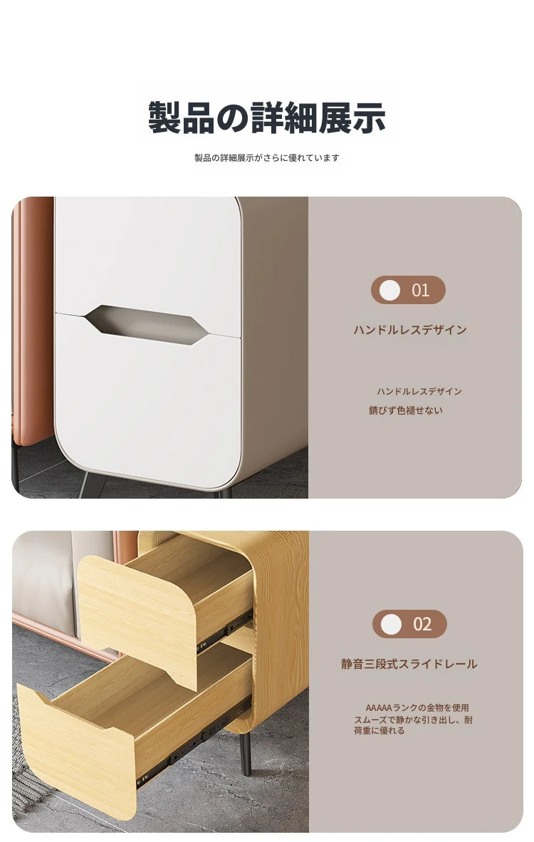 パイン材使用のモダンセンターテーブル|PUレザー仕上げのスタイリッシュなデザイン fmxjs-5347