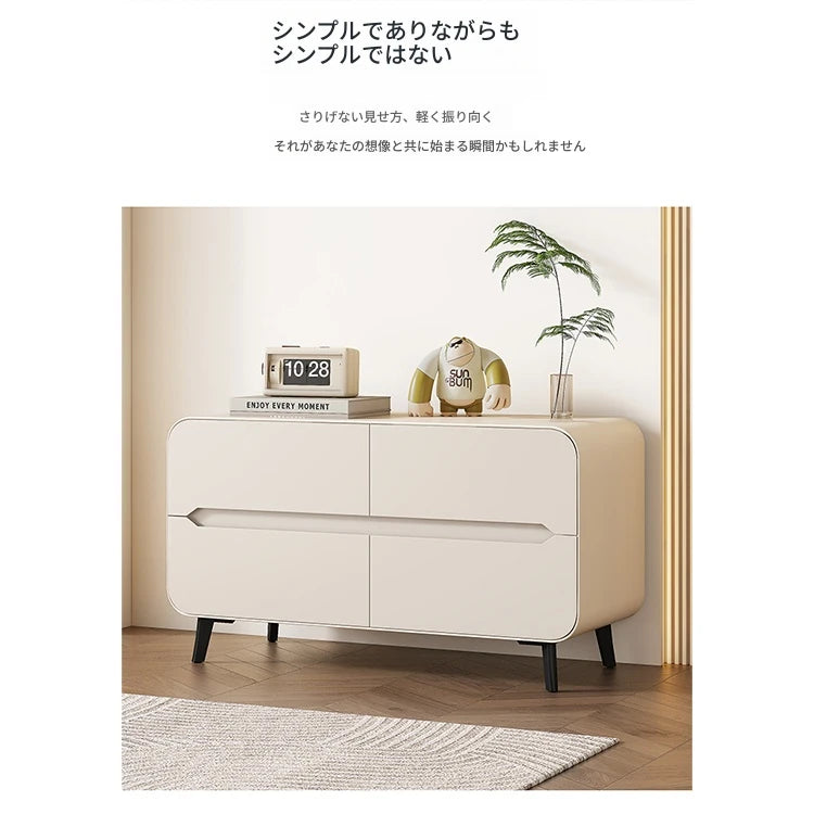 スタイリッシュなパイン材のPUレザー製キャビネット - モダンインテリアにぴったりな収納家具 fmxjs-5349