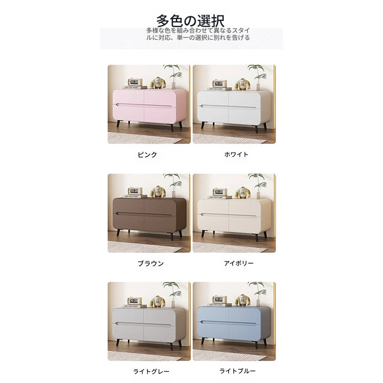 スタイリッシュなパイン材のPUレザー製キャビネット - モダンインテリアにぴったりな収納家具 fmxjs-5349