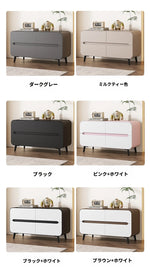 スタイリッシュなパイン材のPUレザー製キャビネット - モダンインテリアにぴったりな収納家具 fmxjs-5349