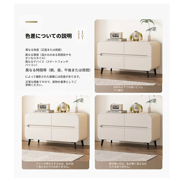 スタイリッシュなパイン材のPUレザー製キャビネット - モダンインテリアにぴったりな収納家具 fmxjs-5349