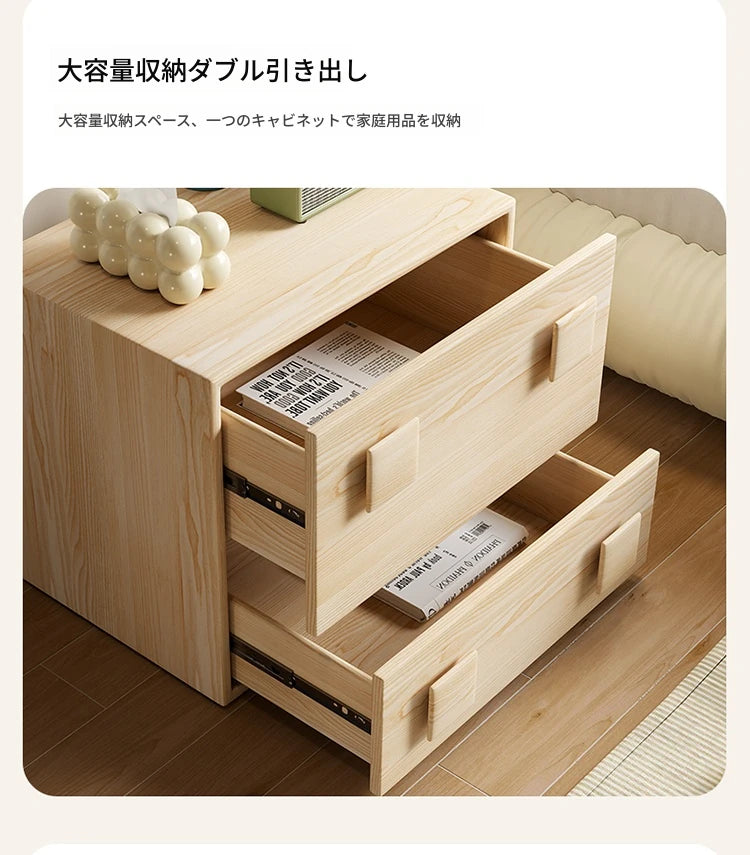 シンプルでスタイリッシュなパイン材キャビネット - おしゃれな収納スペースを実現! fmxjs-5350