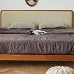 アッシュ材&パイン使用 高級PUレザーベッド - 贅沢な眠りを提供するベッド fmy-1135