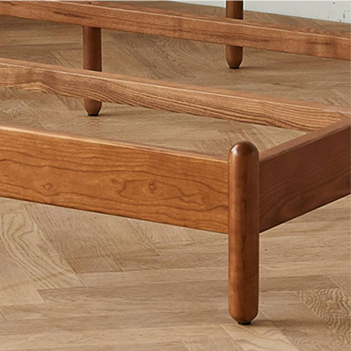 アッシュ材&パイン使用 高級PUレザーベッド - 贅沢な眠りを提供するベッド fmy-1135