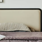 アッシュ材&パイン使用 高級PUレザーベッド - 贅沢な眠りを提供するベッド fmy-1135