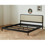 アッシュ材&パイン使用 高級PUレザーベッド - 贅沢な眠りを提供するベッド fmy-1135