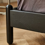 アッシュ材&パイン使用 高級PUレザーベッド - 贅沢な眠りを提供するベッド fmy-1135