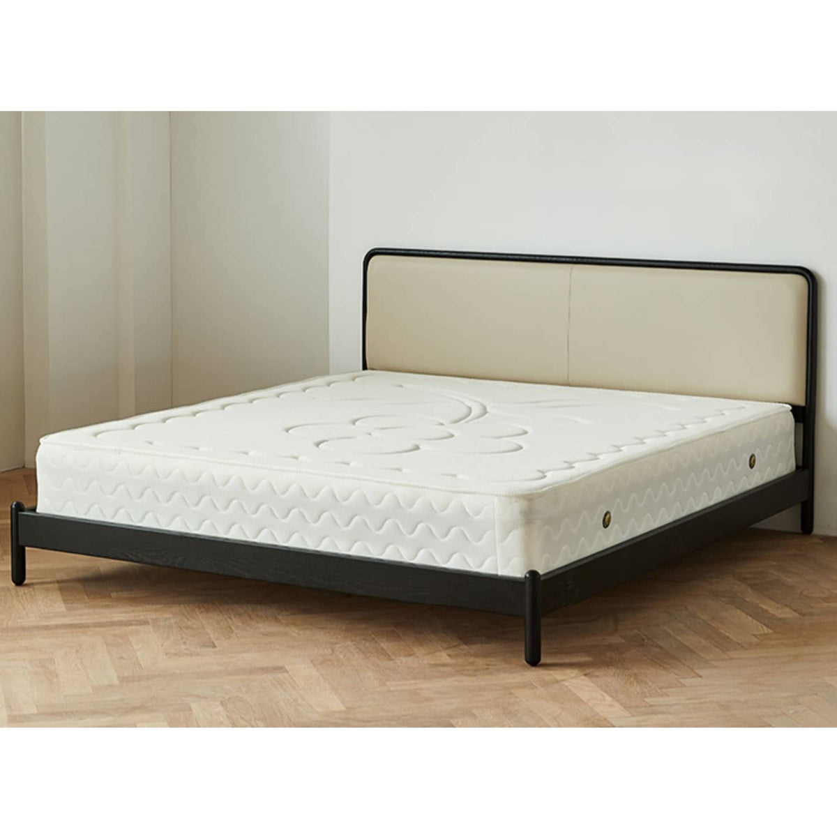 アッシュ材&パイン使用 高級PUレザーベッド - 贅沢な眠りを提供するベッド fmy-1135