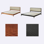 アッシュ材&パイン使用 高級PUレザーベッド - 贅沢な眠りを提供するベッド fmy-1135