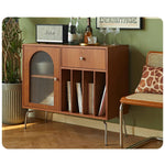 高品質テレビ台 - 多層板&強化ガラス&ステンレス製のモダンデザイン fmy-1137