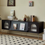 高品質テレビ台 - 多層板&強化ガラス&ステンレス製のモダンデザイン fmy-1137