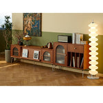 高品質テレビ台 - 多層板&強化ガラス&ステンレス製のモダンデザイン fmy-1137