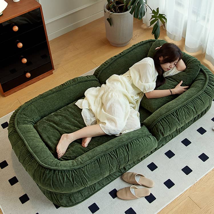 ダウン&シェニール素材 高級コンフォートソファー 室内インテリアの決定版 fmy-1165