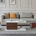 おしゃれなリビングにぴったり!センターテーブル モダンデザイン 高級感あふれる木材製 fmy-1170