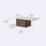 おしゃれなリビングにぴったり!センターテーブル モダンデザイン 高級感あふれる木材製 fmy-1170