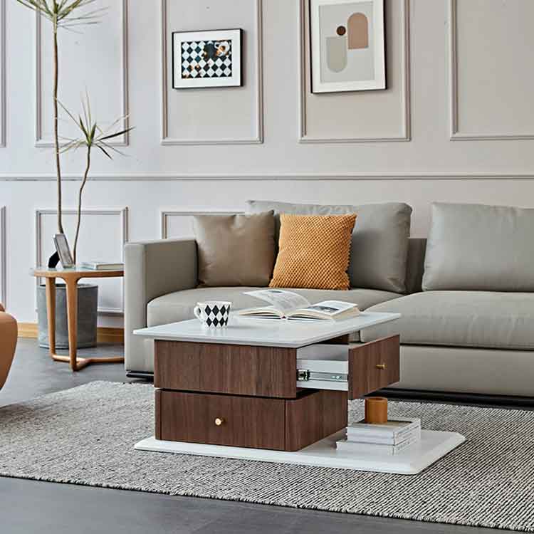 おしゃれなリビングにぴったり!センターテーブル モダンデザイン 高級感あふれる木材製 fmy-1170