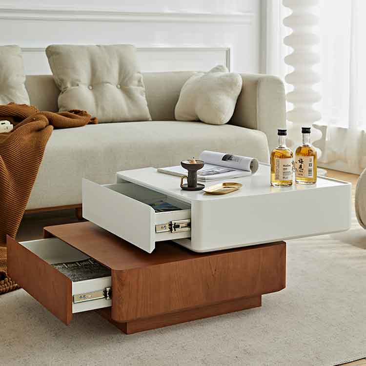 おしゃれなリビングにぴったり!センターテーブル モダンデザイン 高級感あふれる木材製 fmy-1170