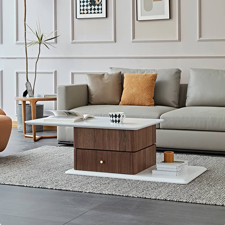 おしゃれなリビングにぴったり!センターテーブル モダンデザイン 高級感あふれる木材製 fmy-1170